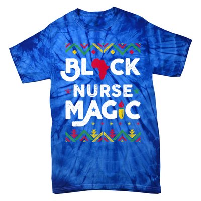 Black Afro Nurse Magic Black History Month Nurse Scrubs Top Gift Tie-Dye T-Shirt