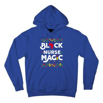 Black Afro Nurse Magic Black History Month Nurse Scrubs Top Gift Tall Hoodie