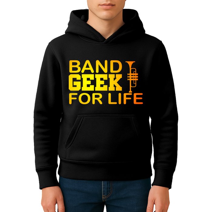 Band Geek For Life Kids Hoodie