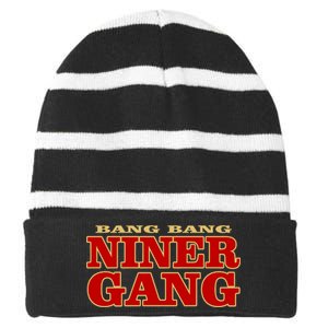 Bang Bang Niner Gang Striped Beanie with Solid Band