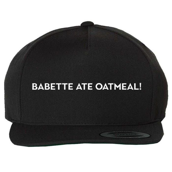 Babette Ate Oatmeal Wool Snapback Cap