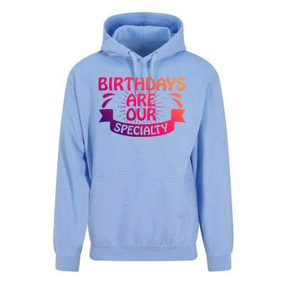 Birthday Are Our Specialty Labor And Delivery Nurse Cute Gift Unisex Surf Hoodie