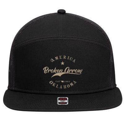 Broken Arrow Ok Oklahoma 7 Panel Mesh Trucker Snapback Hat