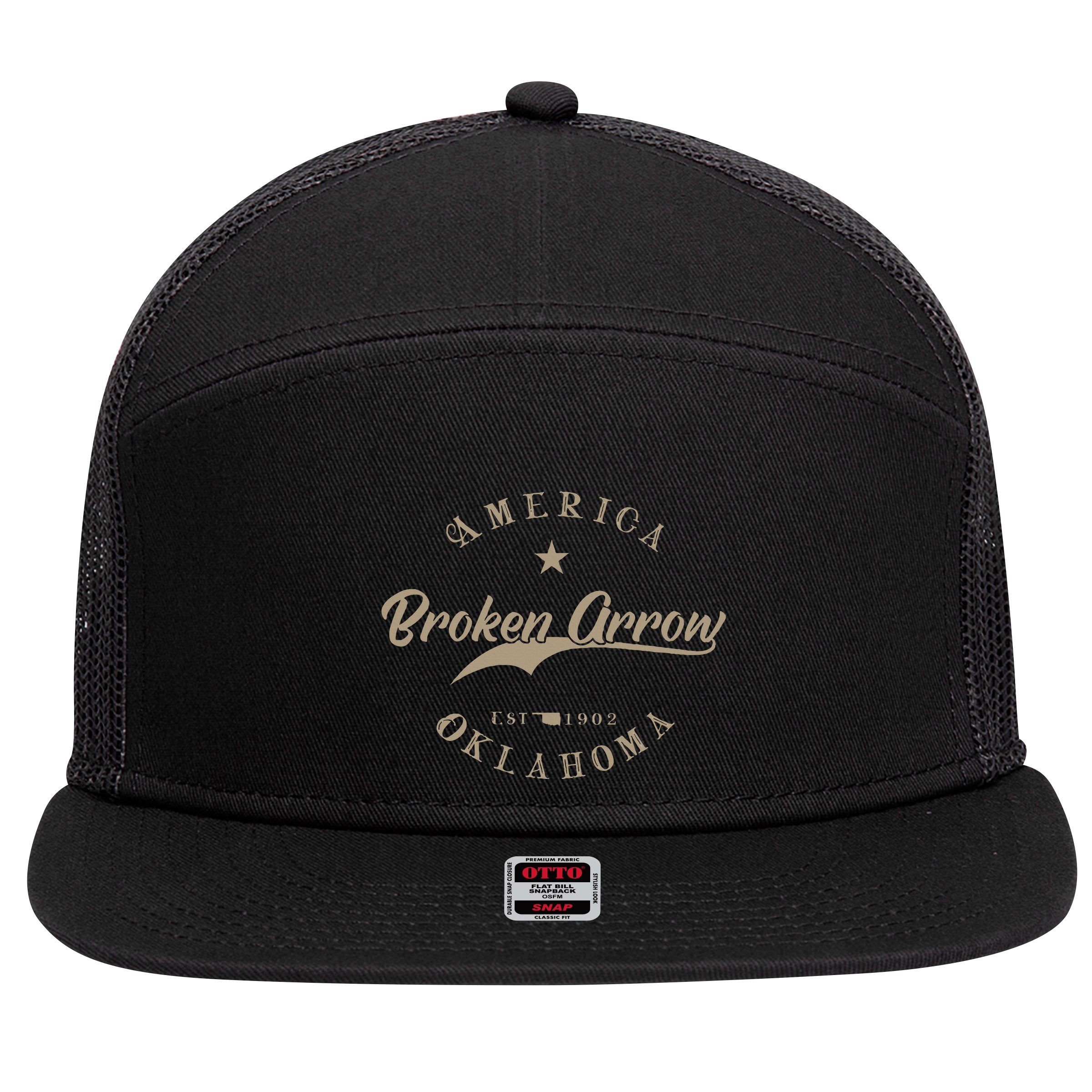 Broken Arrow Ok Oklahoma 7 Panel Mesh Trucker Snapback Hat