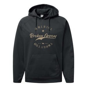 Broken Arrow Ok Oklahoma Performance Fleece Hoodie