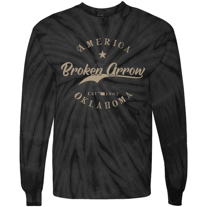 Broken Arrow Ok Oklahoma Tie-Dye Long Sleeve Shirt