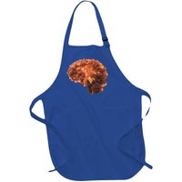 Brain Art Orange Ribbon Multiple Sclerosis Awareness Gift Full-Length Apron With Pockets