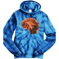 Brain Art Orange Ribbon Multiple Sclerosis Awareness Gift Tie Dye Hoodie