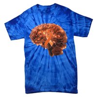 Brain Art Orange Ribbon Multiple Sclerosis Awareness Gift Tie-Dye T-Shirt