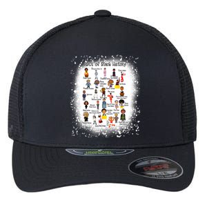 Bleached ABCs Of Black History Month Pride Women Teacher Flexfit Unipanel Trucker Cap