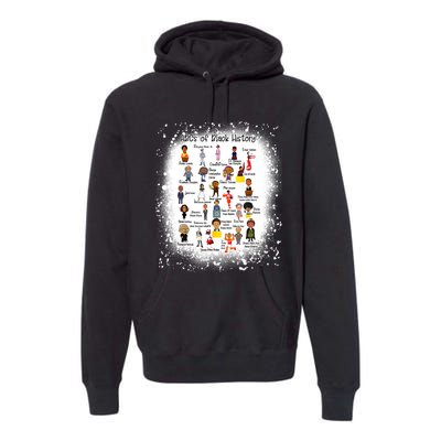 Bleached ABCs Of Black History Month Pride Women Teacher Premium Hoodie