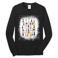 Bleached ABCs Of Black History Month Pride Women Teacher Tall Long Sleeve T-Shirt