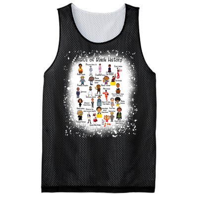 Bleached ABCs Of Black History Month Pride Women Teacher Mesh Reversible Basketball Jersey Tank