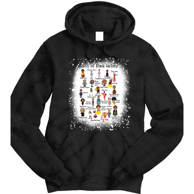 Bleached ABCs Of Black History Month Pride Women Teacher Tie Dye Hoodie