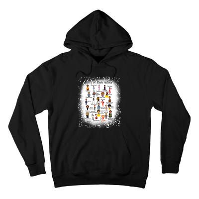 Bleached ABCs Of Black History Month Pride Women Teacher Tall Hoodie