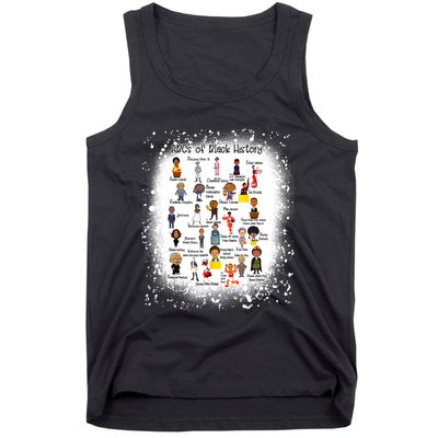 Bleached ABCs Of Black History Month Pride Women Teacher Tank Top