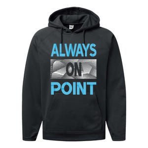 Blue Always On Point Blue Color Graphic Performance Fleece Hoodie