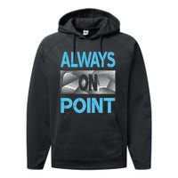 Blue Always On Point Blue Color Graphic Performance Fleece Hoodie