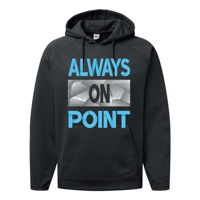 Blue Always On Point Blue Color Graphic Performance Fleece Hoodie