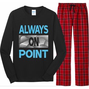 Blue Always On Point Blue Color Graphic Long Sleeve Pajama Set