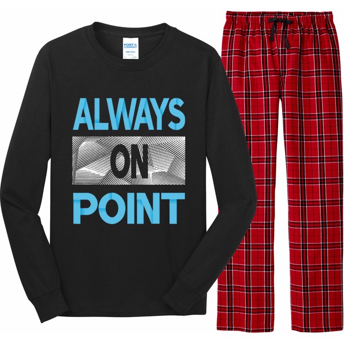 Blue Always On Point Blue Color Graphic Long Sleeve Pajama Set