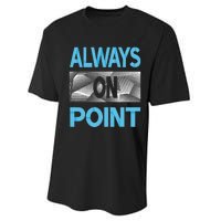 Blue Always On Point Blue Color Graphic Performance Sprint T-Shirt