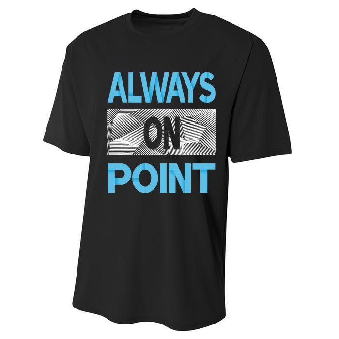 Blue Always On Point Blue Color Graphic Performance Sprint T-Shirt