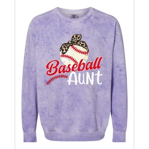 Baseball Aunt Of A Baseball Player Aunt Baseball Auntie Colorblast Crewneck Sweatshirt