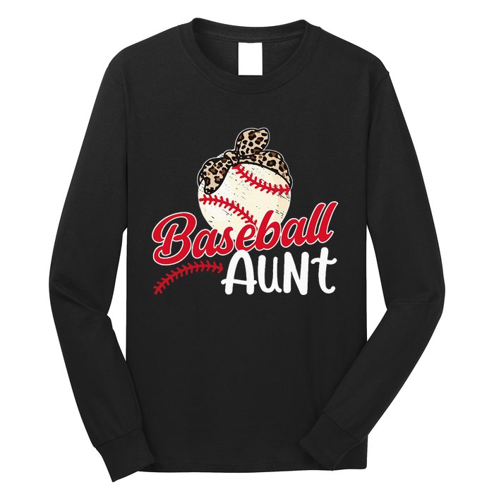 Baseball Aunt Of A Baseball Player Aunt Baseball Auntie Long Sleeve Shirt