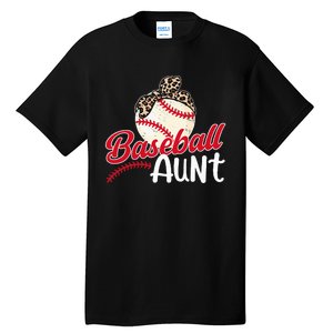 Baseball Aunt Of A Baseball Player Aunt Baseball Auntie Tall T-Shirt