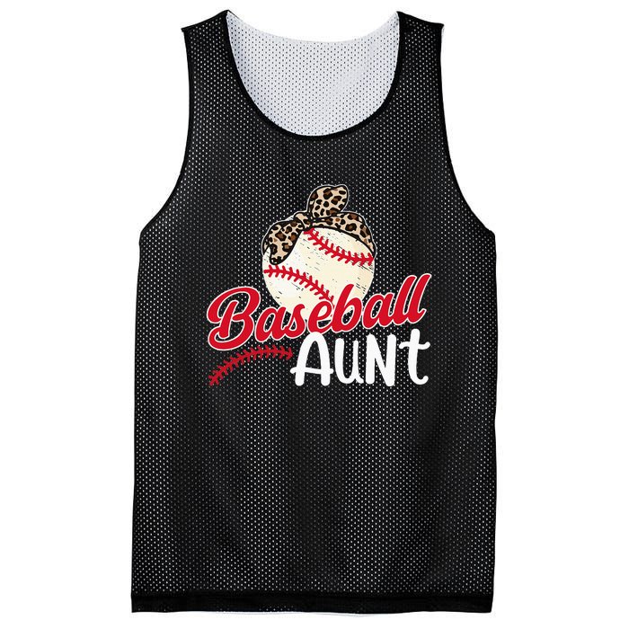 Baseball Aunt Of A Baseball Player Aunt Baseball Auntie Mesh Reversible Basketball Jersey Tank