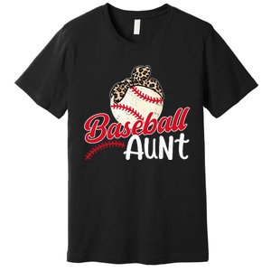 Baseball Aunt Of A Baseball Player Aunt Baseball Auntie Premium T-Shirt