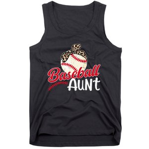 Baseball Aunt Of A Baseball Player Aunt Baseball Auntie Tank Top