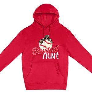 Baseball Aunt Of A Baseball Player Aunt Baseball Auntie Premium Pullover Hoodie