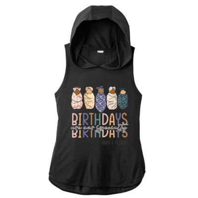 Birthdays Are Our Specialty L&D Nurse Nursing Birthday Ladies PosiCharge Tri-Blend Wicking Draft Hoodie Tank