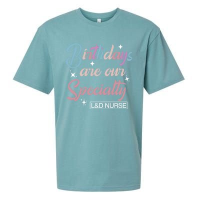 Birthdays Are Our Specialty L And D Nurse Life Nursing Team Funny Gift Sueded Cloud Jersey T-Shirt