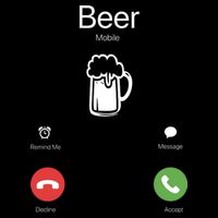 Beer Answer Or Decline Mobil Phone Funny Cooling Performance Crew T-Shirt