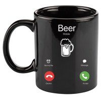 Beer Answer Or Decline Mobil Phone Funny 11oz C Handle Ceramic Mug