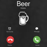 Beer Answer Or Decline Mobil Phone Funny 11oz C Handle Ceramic Mug