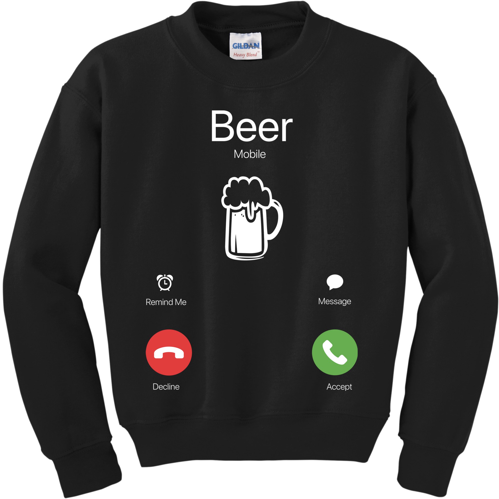 Beer Answer Or Decline Mobil Phone Funny Kids Sweatshirt