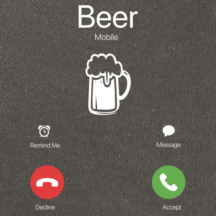 Beer Answer Or Decline Mobil Phone Funny Cotton Canvas Backpack