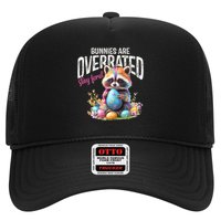 Bunnies Are Overrated Stay Feral Raccoon Easter Day Trucker Hat
