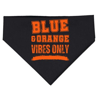 Blue And Orange Game Day USA-Made Doggie Bandana