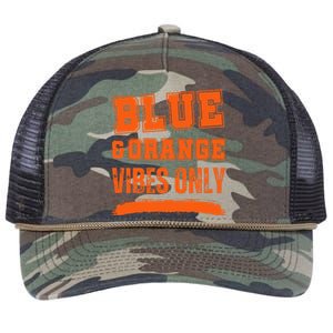 Blue And Orange Game Day Retro Rope Trucker Hat Cap