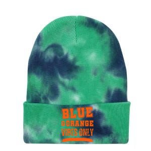 Blue And Orange Game Day Tie Dye 12in Knit Beanie