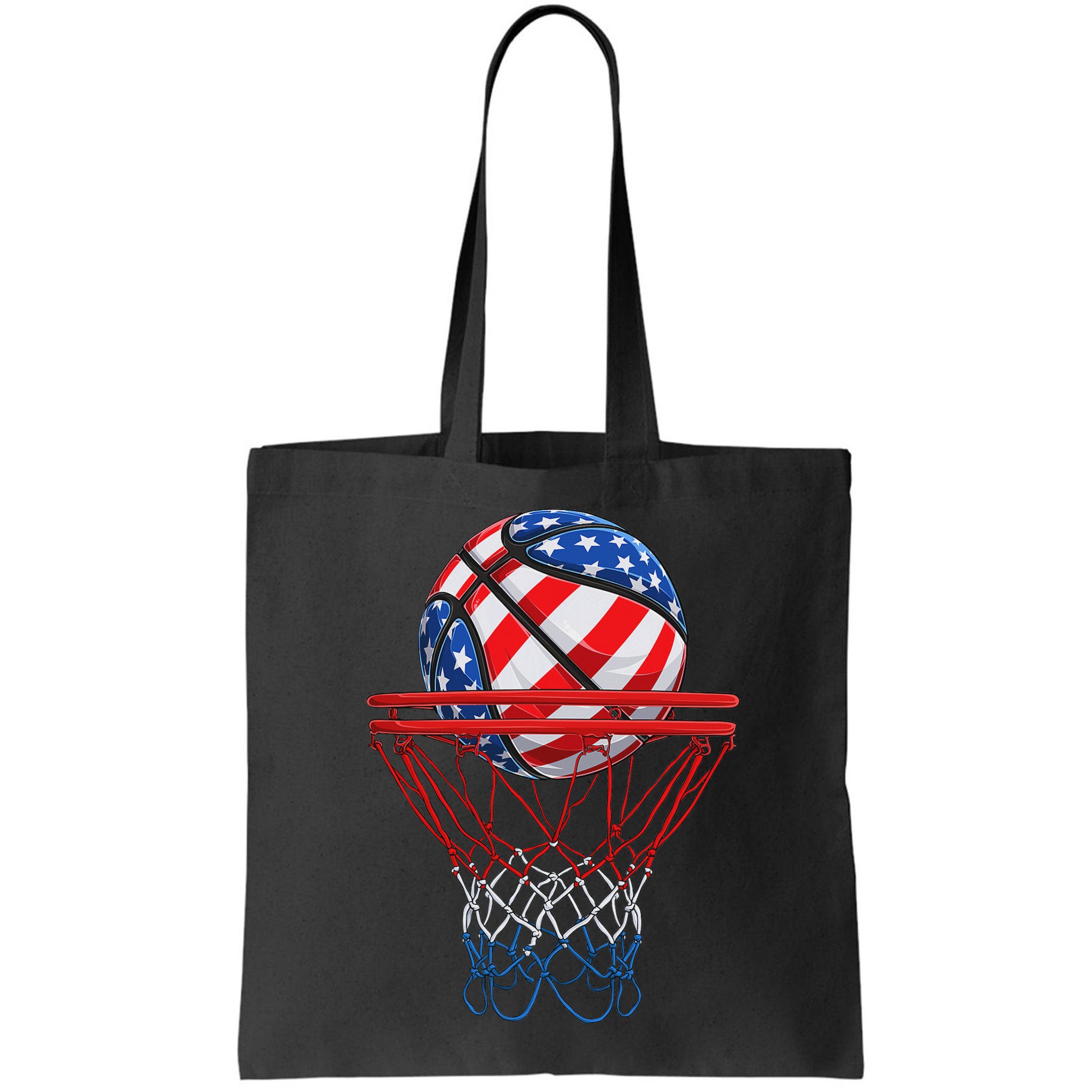 Basketball American Patriotic 4th Of July Us Flag Bag