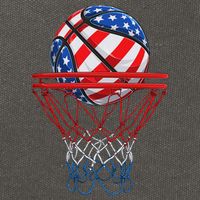 Basketball American Patriotic 4th Of July Us Flag Cotton Canvas Backpack