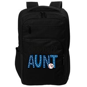 Baseball Aunt Proud Baseball Auntie Cute Funny Family Vibes Cool Gift Impact Tech Backpack