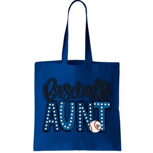 Baseball Aunt Proud Baseball Auntie Cute Funny Family Vibes Cool Gift Tote Bag