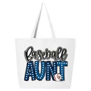 Baseball Aunt Proud Baseball Auntie Cute Funny Family Vibes Cool Gift 25L Jumbo Tote